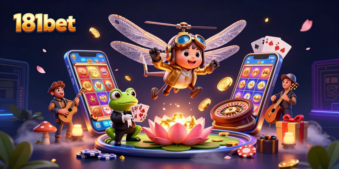 Engage in thrilling gameplay at 181bet, featuring dynamic casino action with slots and vibrant characters.