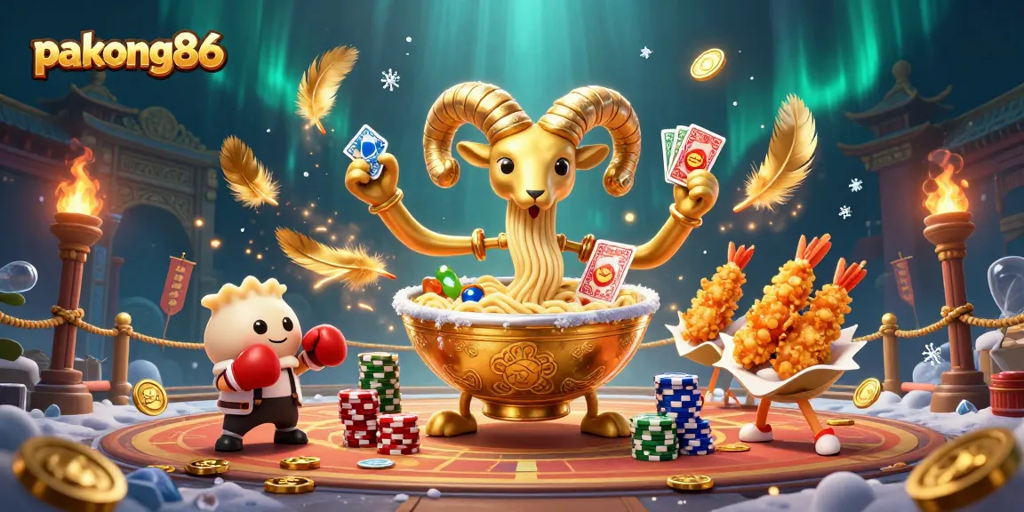 pakong86 brings the excitement of casino action with a vibrant 3D illustration featuring dynamic characters and gaming elements.