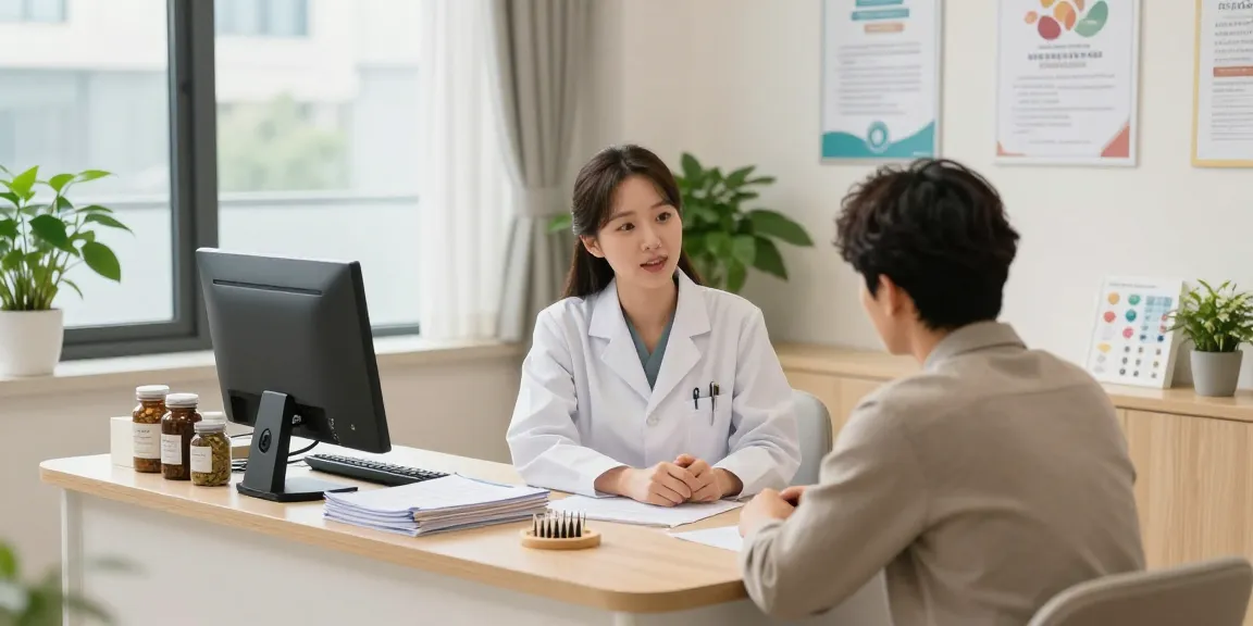 Consultation at 수원교통사고한의원 showing professional treatment for traffic accident recovery.