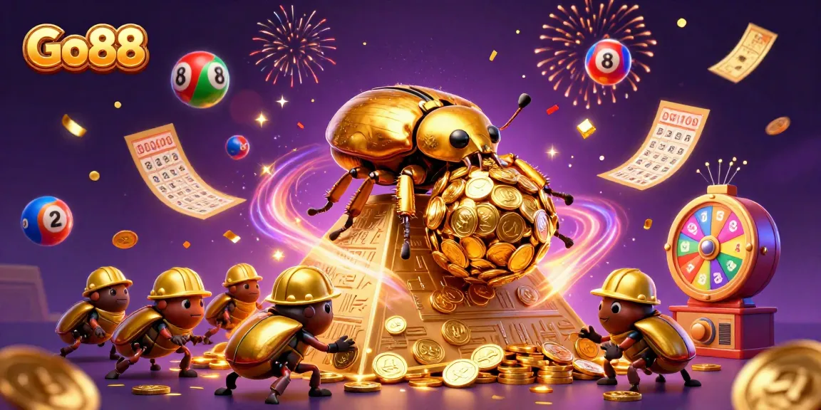 Experience the excitement of Go88 with golden treasures rolling up a casino pyramid bursting with action!