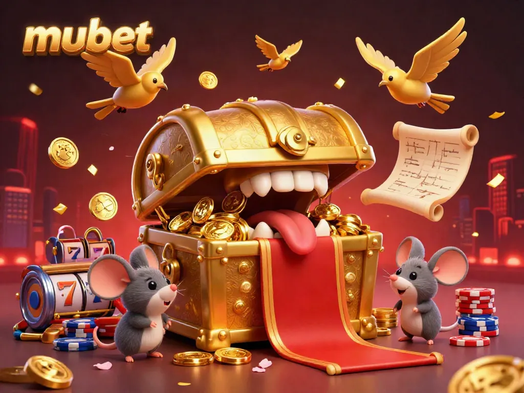 Experience thrilling slots at mubet with shining casino elements and vibrant characters.