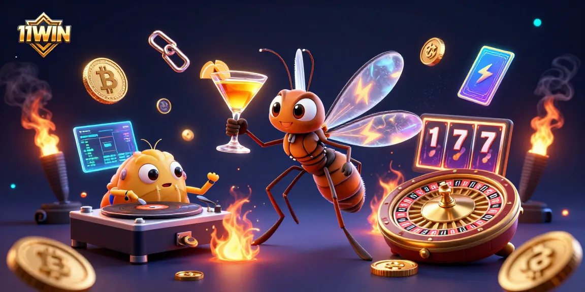 Join the action at 11WIN with a vibrant casino scene featuring animated dinosaurs and crypto elements.