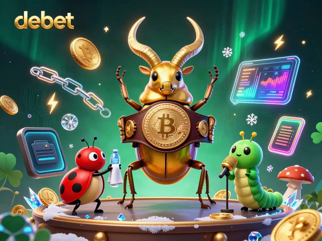 Engage with debet's thrilling casino universe featuring cartoon characters in a vibrant gambling scene.