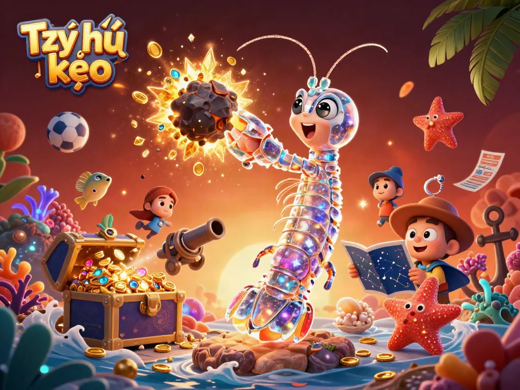 Engaging Tỷ lệ kèo scene with galactic samurai and treasure in vibrant colors
