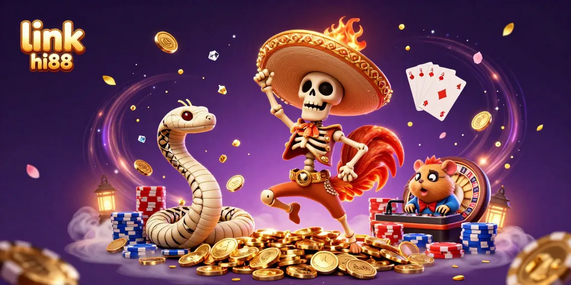Experience the excitement of gaming at link hi88 with vibrant characters winning big and stunning casino features.