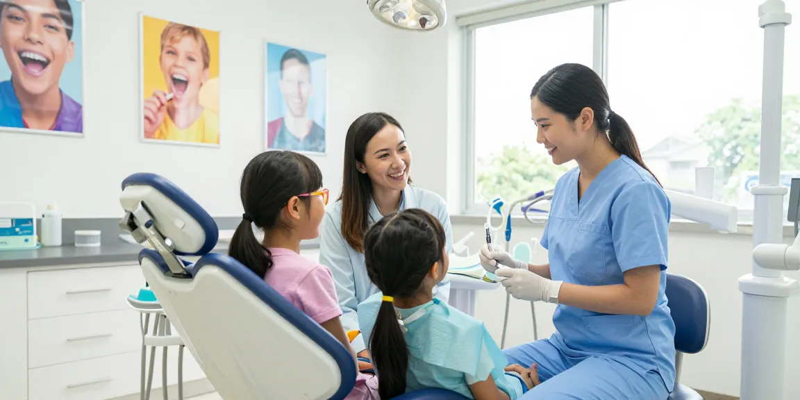 Families visit a welcoming dental clinic for a comfortable experience.