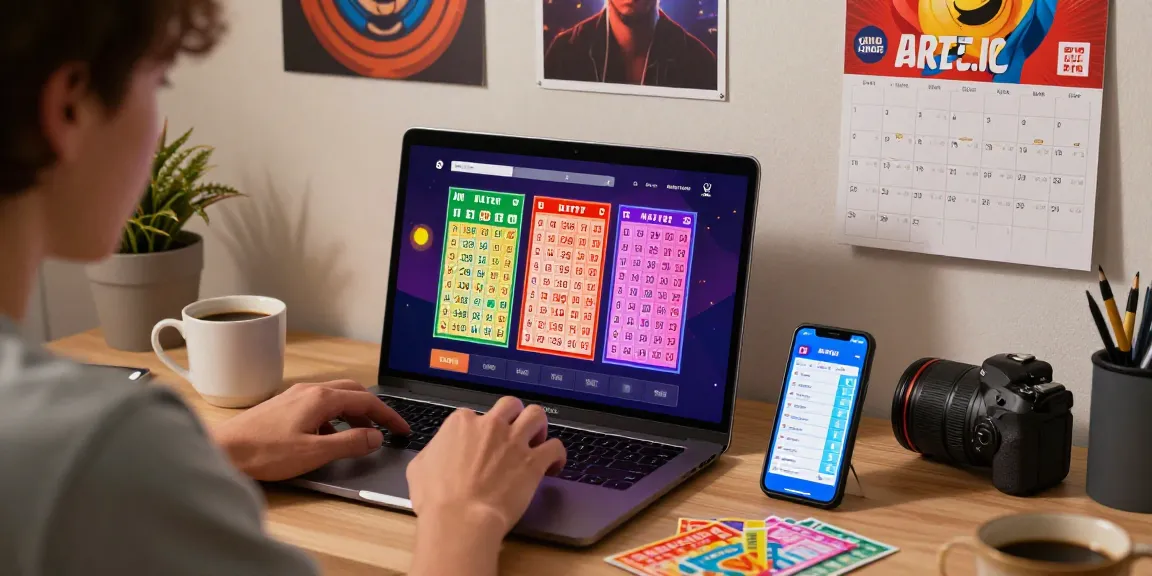 Experience Pasaran Togel Terlengkap with engaging online lottery platform in a vibrant home office.