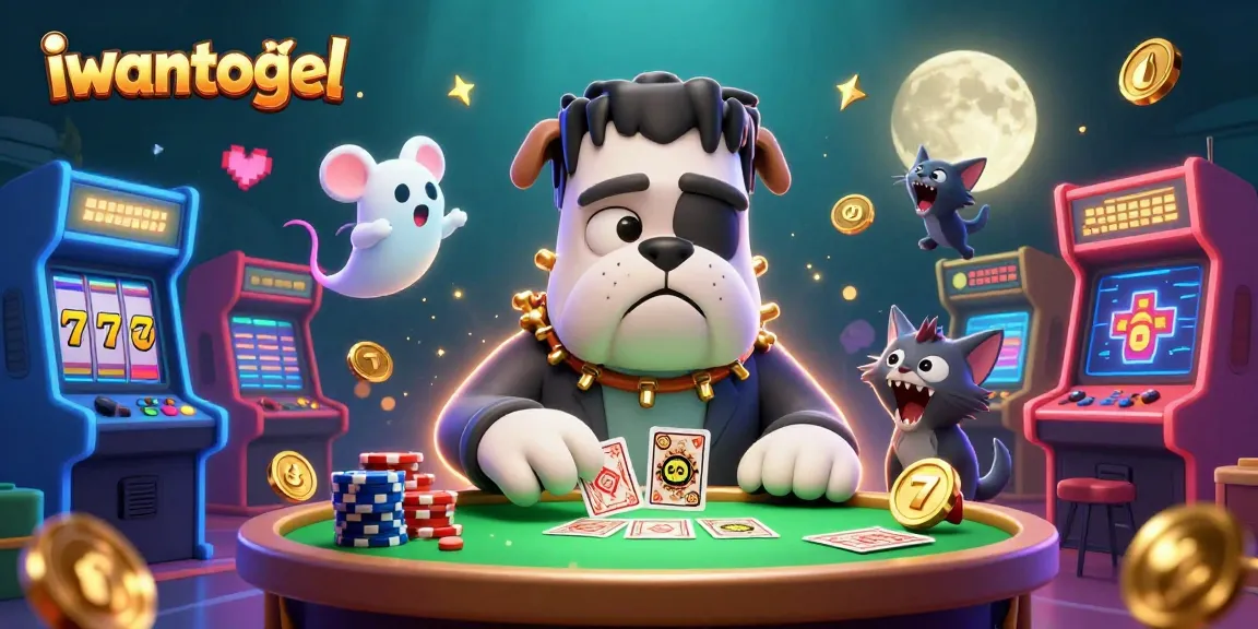 Engage in thrilling gameplay at iwantogel with lively characters and vibrant casino elements filling the scene.