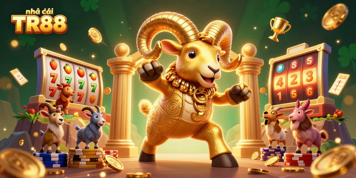 Join the excitement at Nhà cái TR88 with dynamic slots and vibrant gaming elements in a captivating scene.