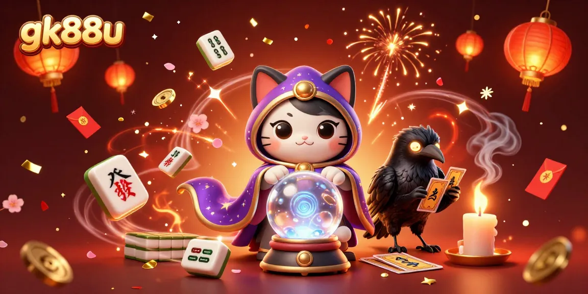 Experience the thrill of betting at gk88u with vibrant mystical characters and casino game elements