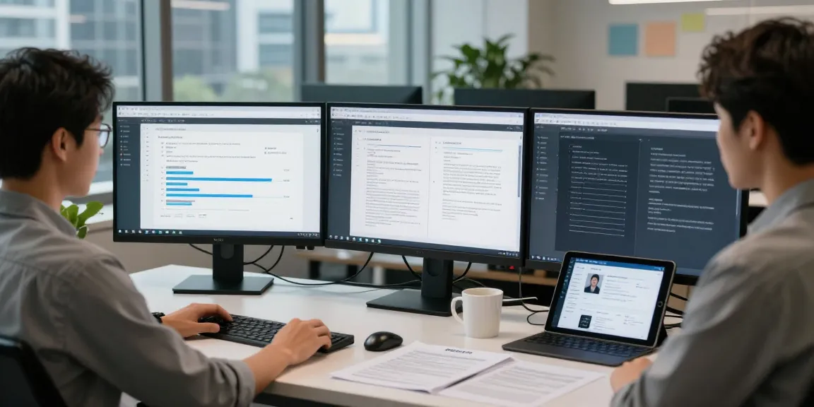 Detect fake PDF documents with advanced AI analysis at a modern workspace.