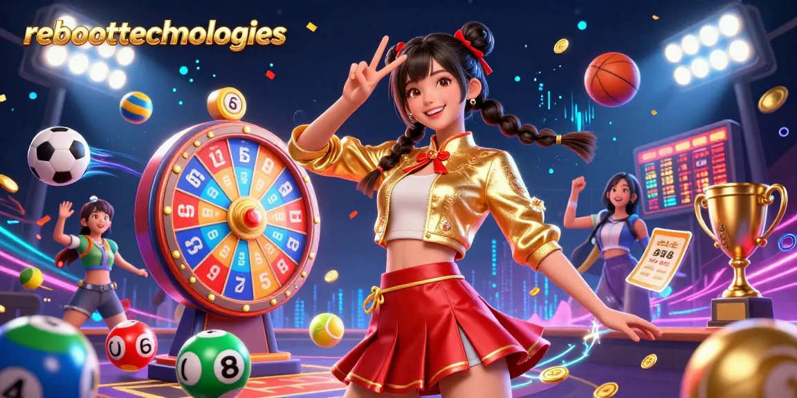 Experience the excitement of reboottechnologies with a vibrant casino scene featuring games, money, and celebration.
