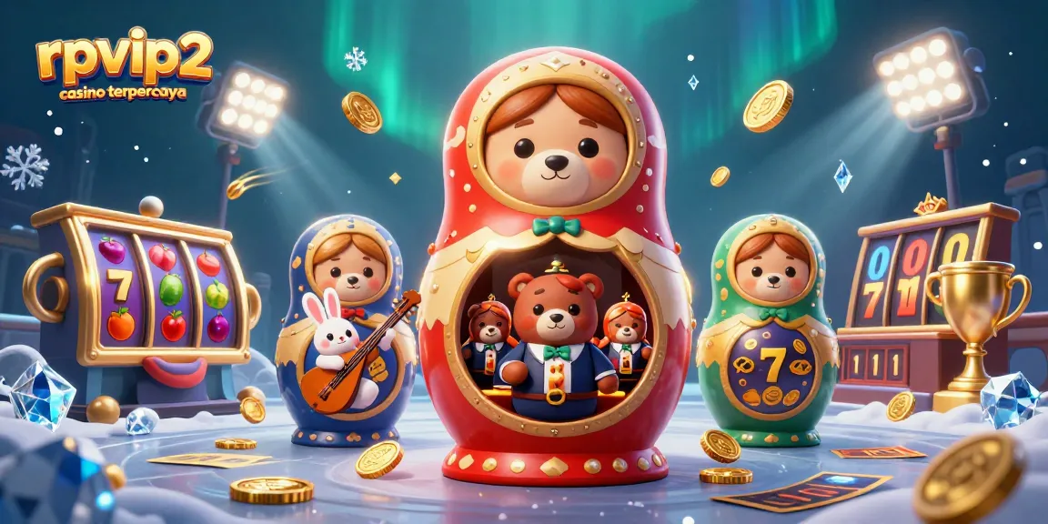 Play exciting games at rpvip2 casino terpercaya with unique 3D cartoon characters and vibrant slot elements.