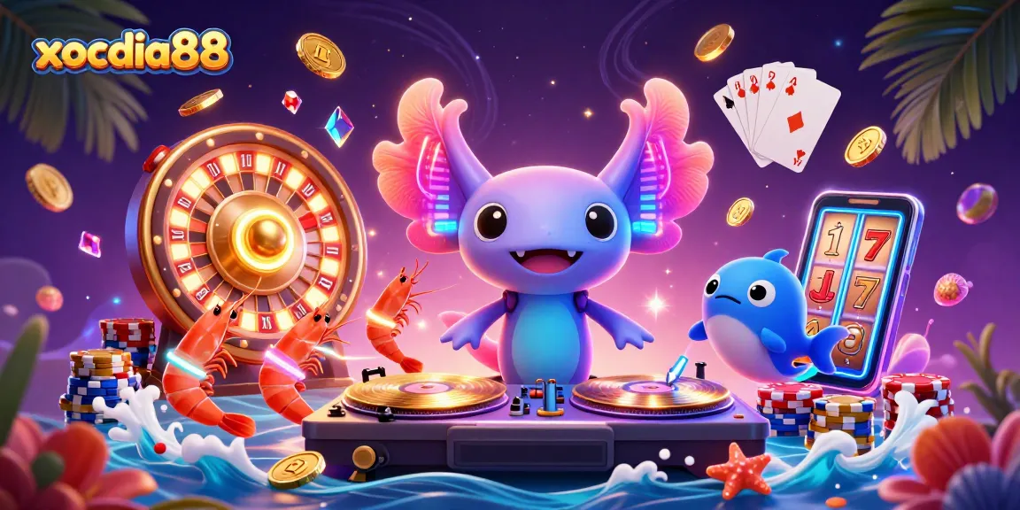 Engage with xocdia88's vibrant casino scene, showcasing dynamic characters and gaming excitement.
