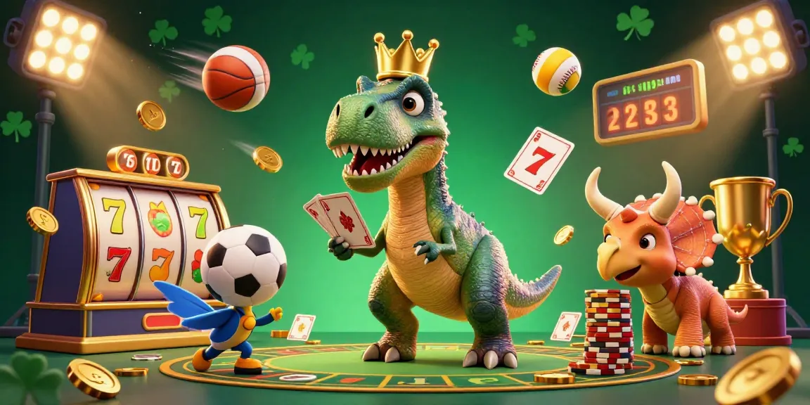 Engage in thrilling gameplay with winstrike69 as T-Rex shuffles cards, enhancing your betting experience.