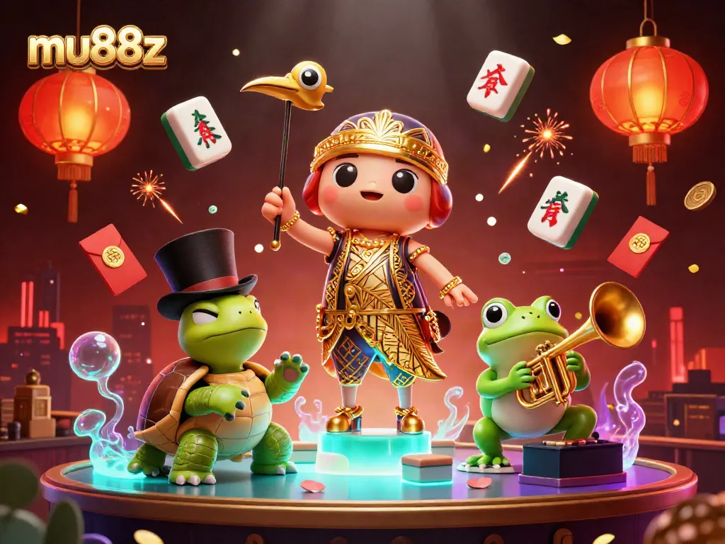Experience the vibrant gaming scene of mu88z with engaging characters and rich casino elements.