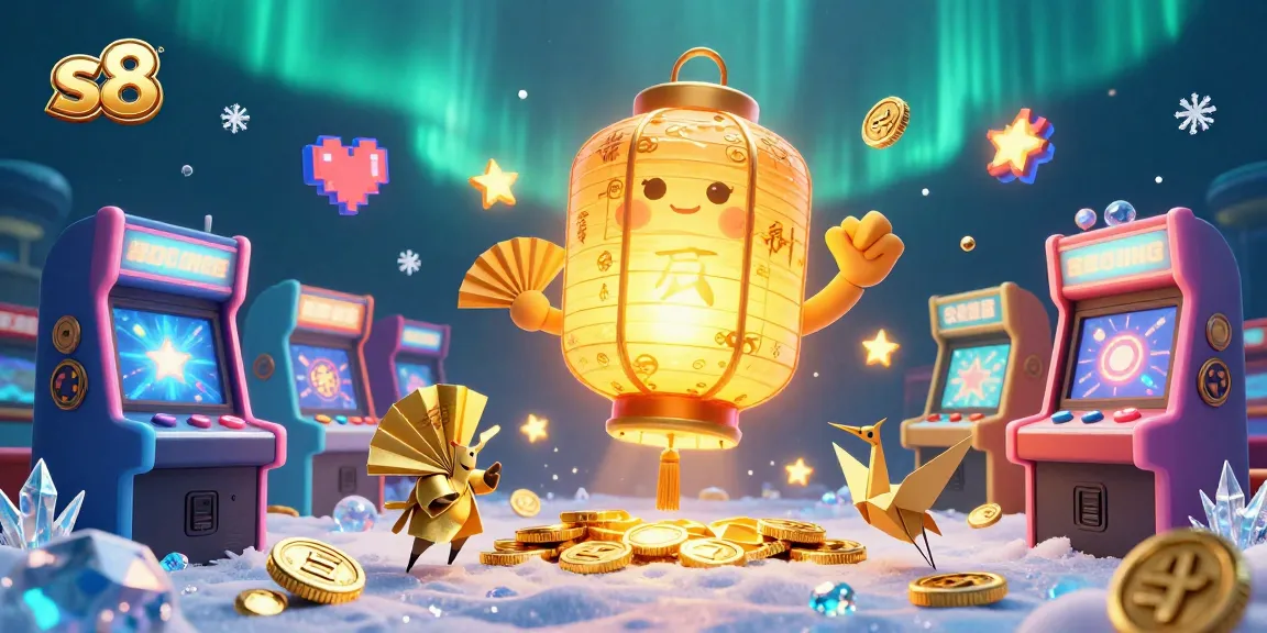 Experience the excitement of the s8 casino with a vibrant 3D illustration showcasing thrilling gaming elements.
