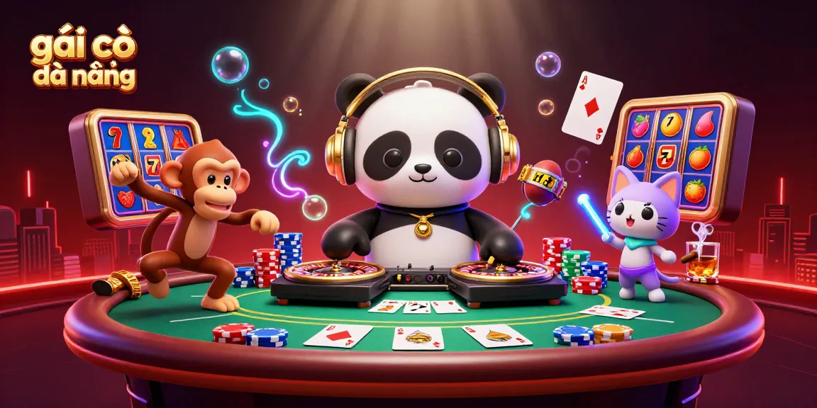 Experience the excitement of gái gọi đà nẵng with this vibrant casino scene featuring lively characters and gaming elements.