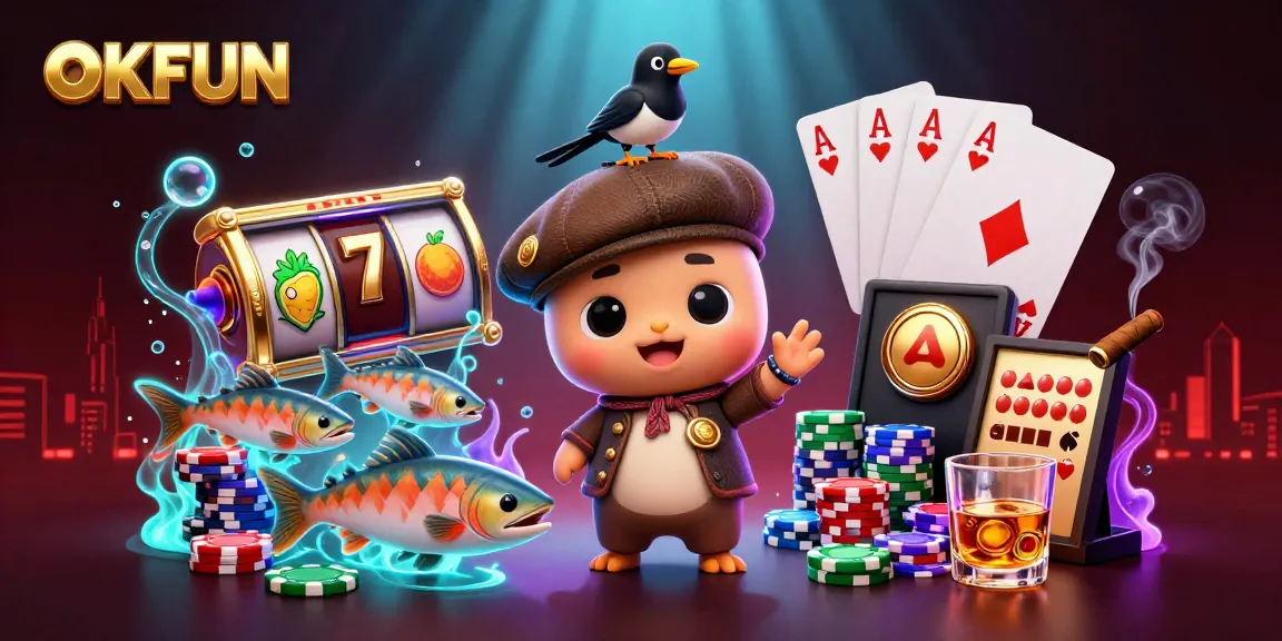 Spin, win and enjoy the excitement of OKFUN with vibrant slot games and characters.