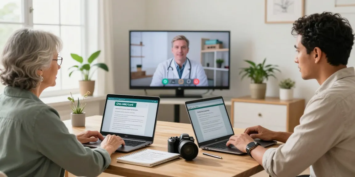 Ohio MMJ Card online consultation in a welcoming home office with licensed doctor, showcasing support for patients.