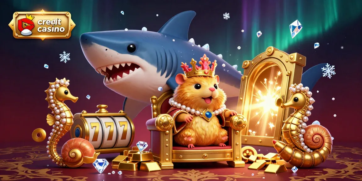 Engage in thrilling gameplay at a credit card casino with royal hamster king and treasures.