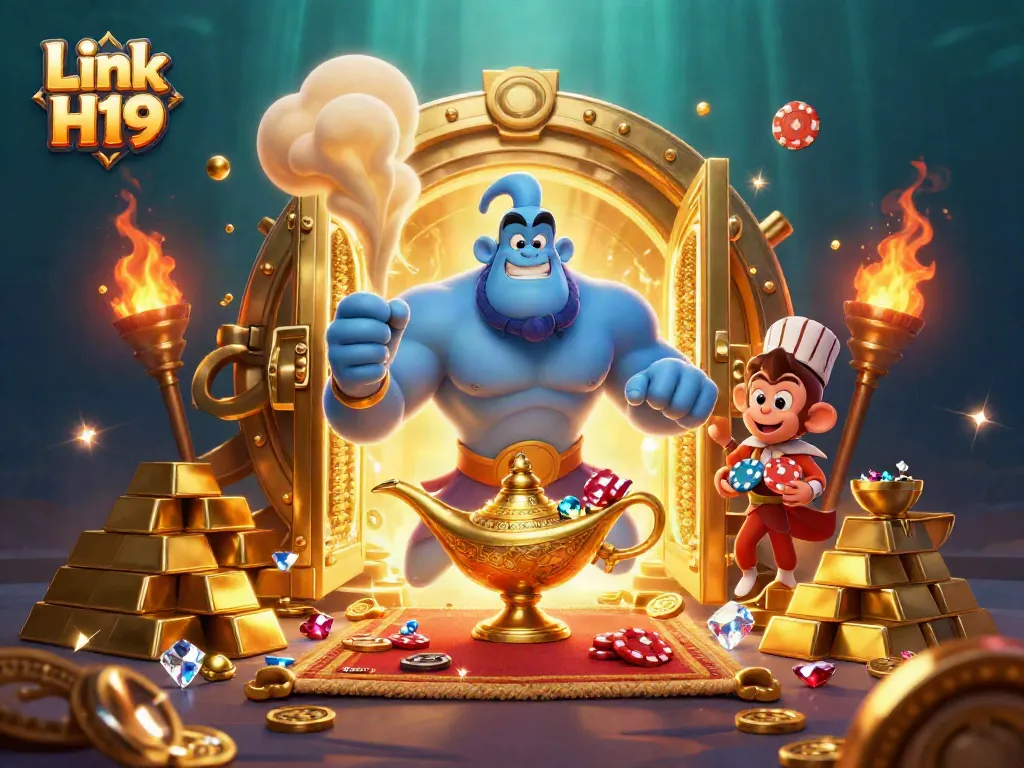 Experience thrilling wins at Link H19 with vibrant gaming scenes filled with treasure and excitement.