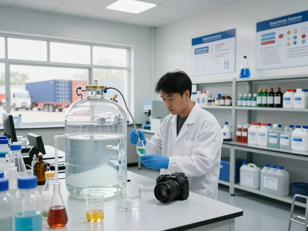 Paraffin oil supplier quality control in a modern warehouse