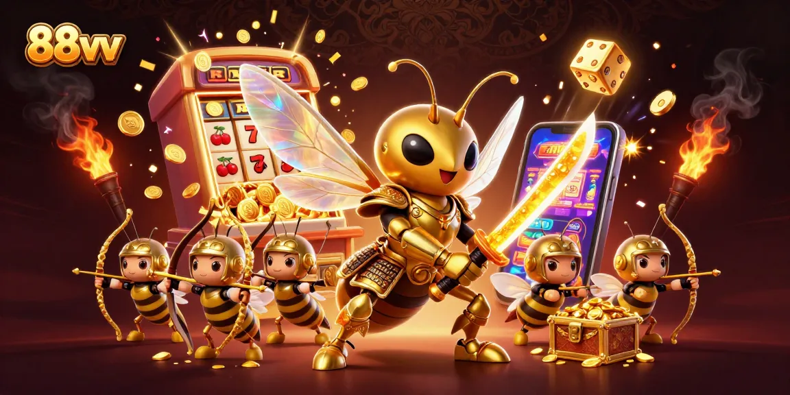 Experience the thrill of 88vv with this dynamic game scene, showcasing jackpot excitement and rich casino visuals.