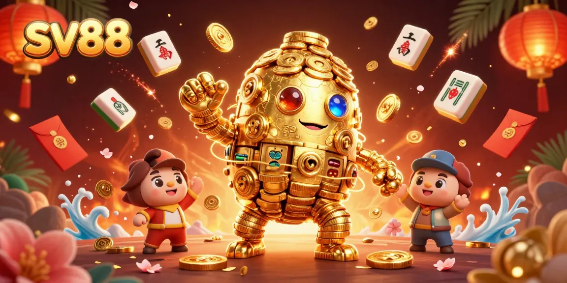 Experience thrilling gameplay at sv88 with dynamic 3D illustrations of casino adventures and lucky symbols.