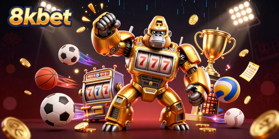 Experience the excitement of gaming at 8kbet with thrilling 3D illustrations of winning moments.