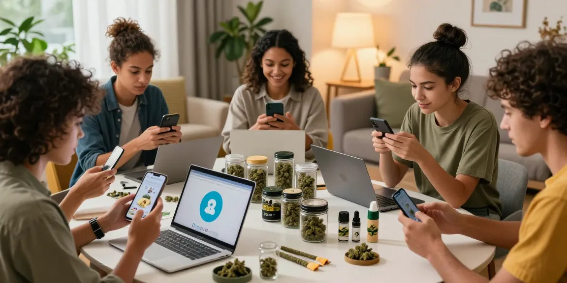 Engaged cannabis enthusiasts connecting through weed telegram london in a cozy community setting.