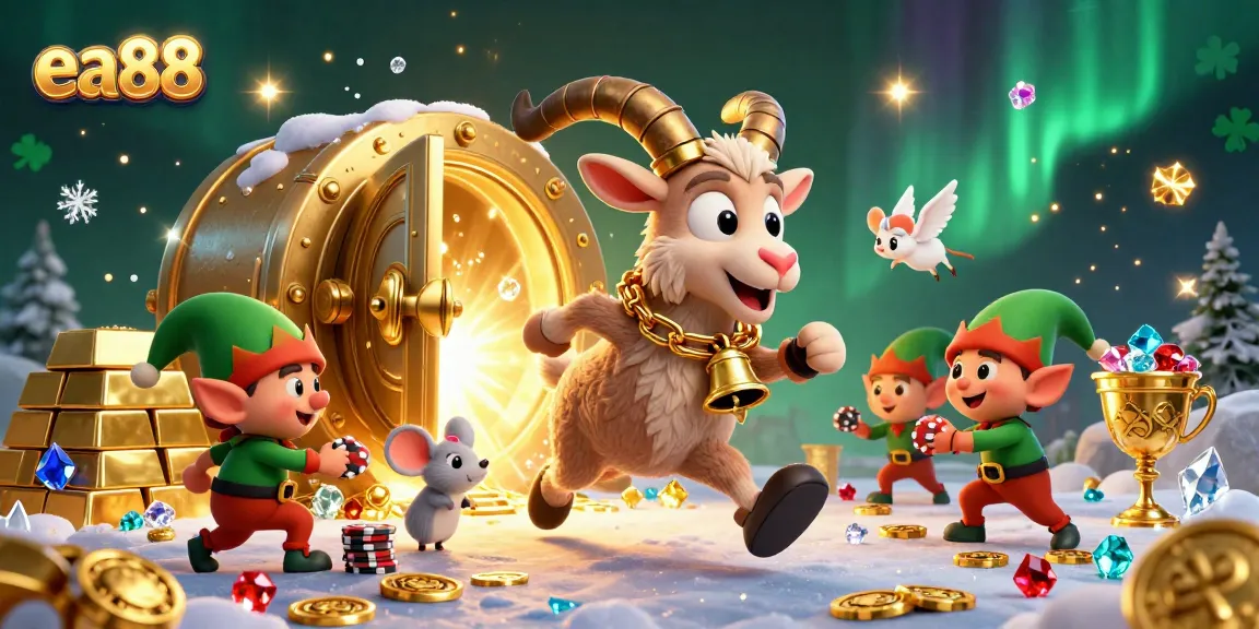 Experience thrilling fish shooting action with ea88's festive casino featuring lively characters and vibrant treasures.