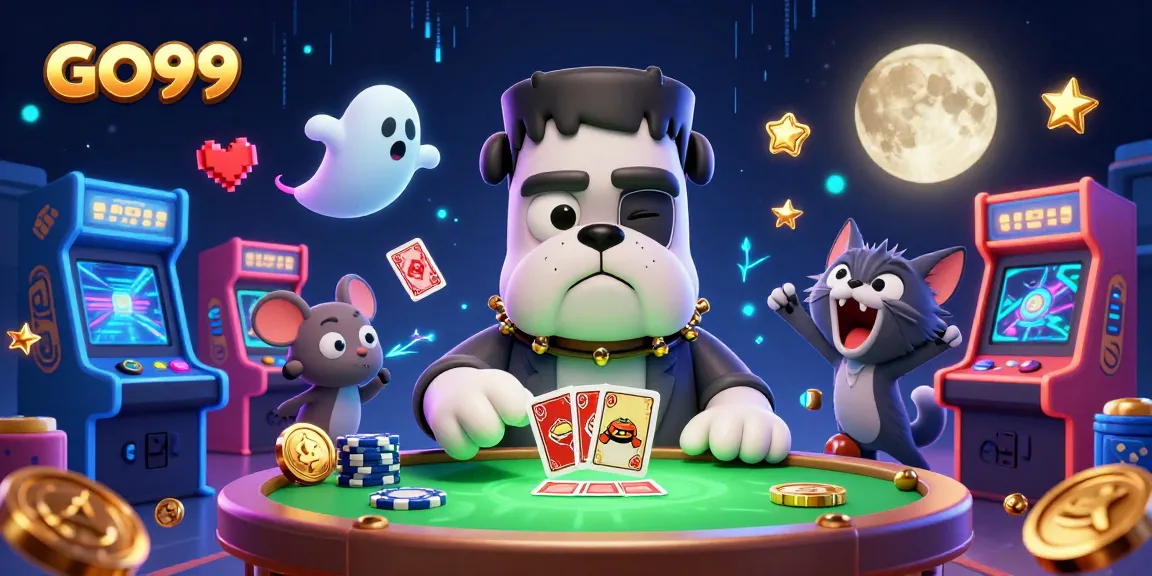 Experience thrilling gameplay at GO99 with a lively 3D slotted scene featuring engaging characters and vibrant elements.