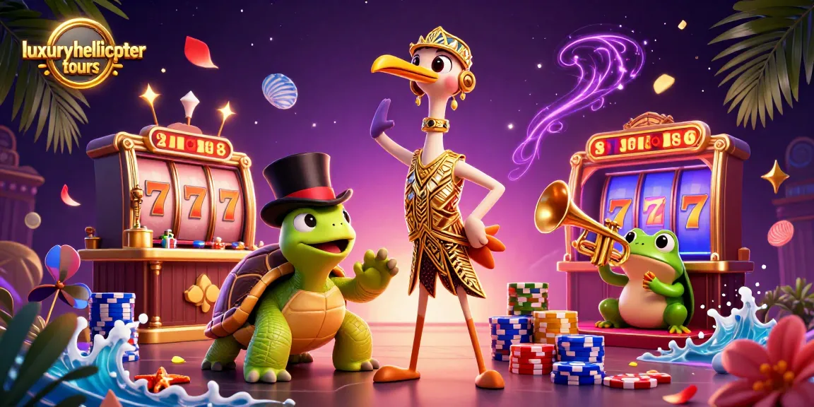 Experience luxuryhelicoptertours through dynamic slot machine action and colorful gaming visuals.
