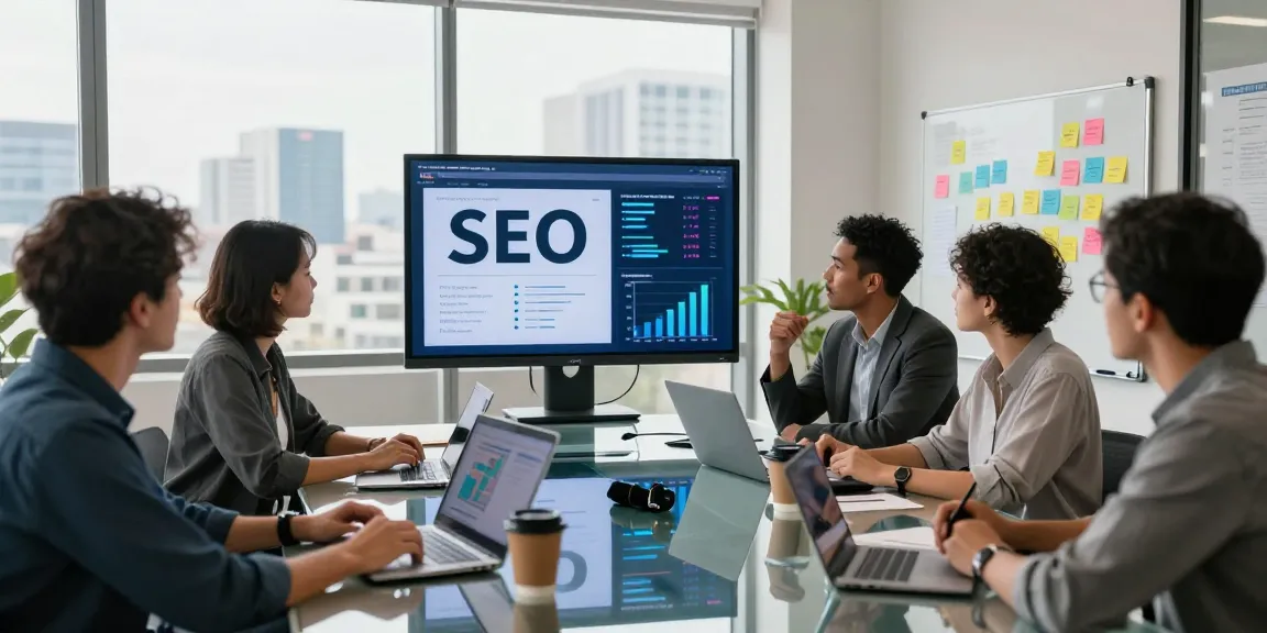 SEO Agency Johannesburg's team collaborating on digital marketing strategies in modern office.