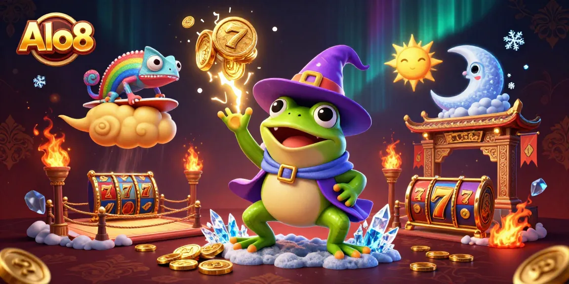Alo8 brings the excitement of online gaming to life with vibrant slots and golden coins.