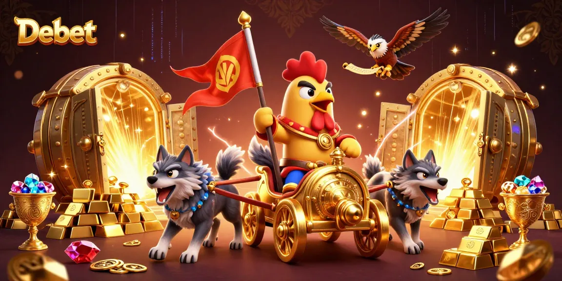 Engage with Debet's ultimate betting experience, featuring dynamic gaming action in a vibrant casino scene.