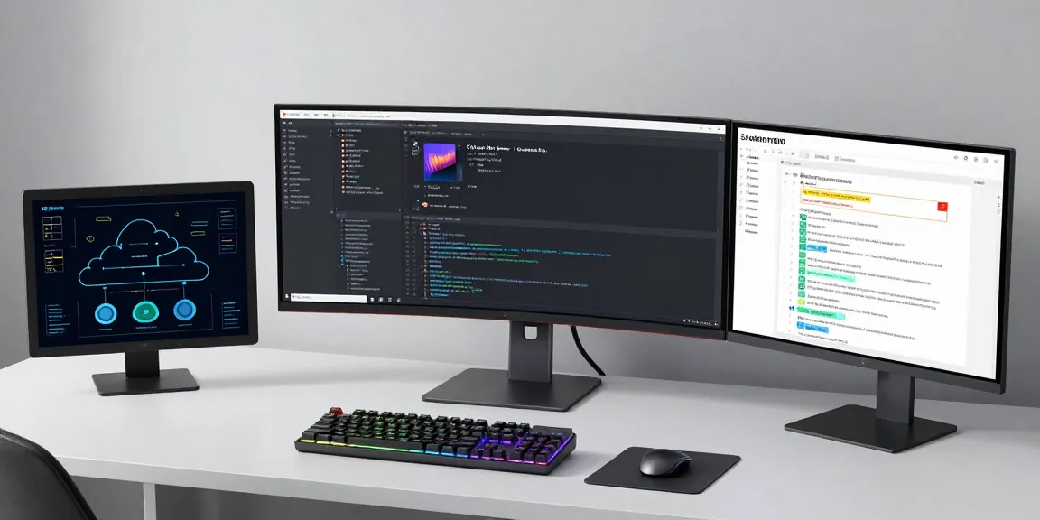 gi8 - modern developer workspace focusing on cloud computing and AI technology in action.