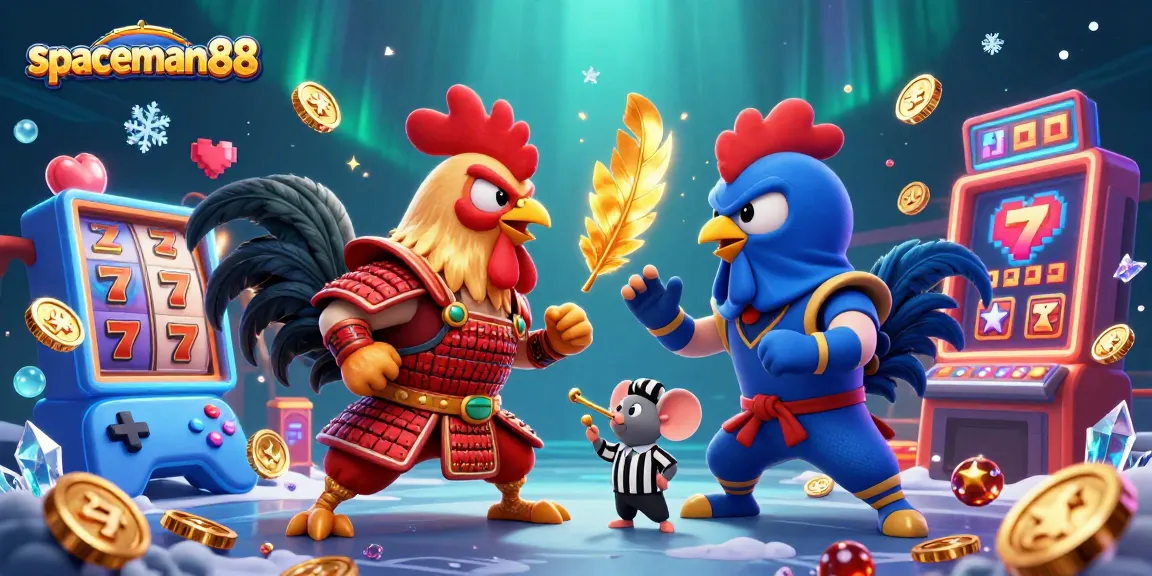 Engage with the vibrant world of spaceman88 featuring dynamic roosters and slot reels!