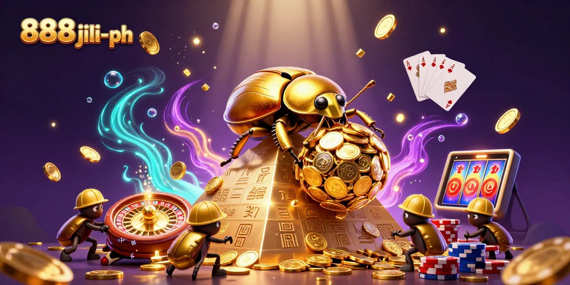 Engage with the thrilling games at 888jili-ph, where golden coins and excitement collide in a vibrant casino scene.