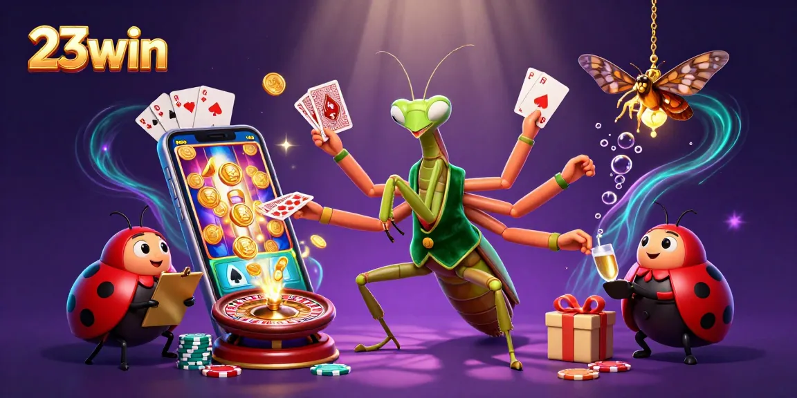 Experience thrilling wins at 23win with 3D animated casino characters and vibrant game elements.