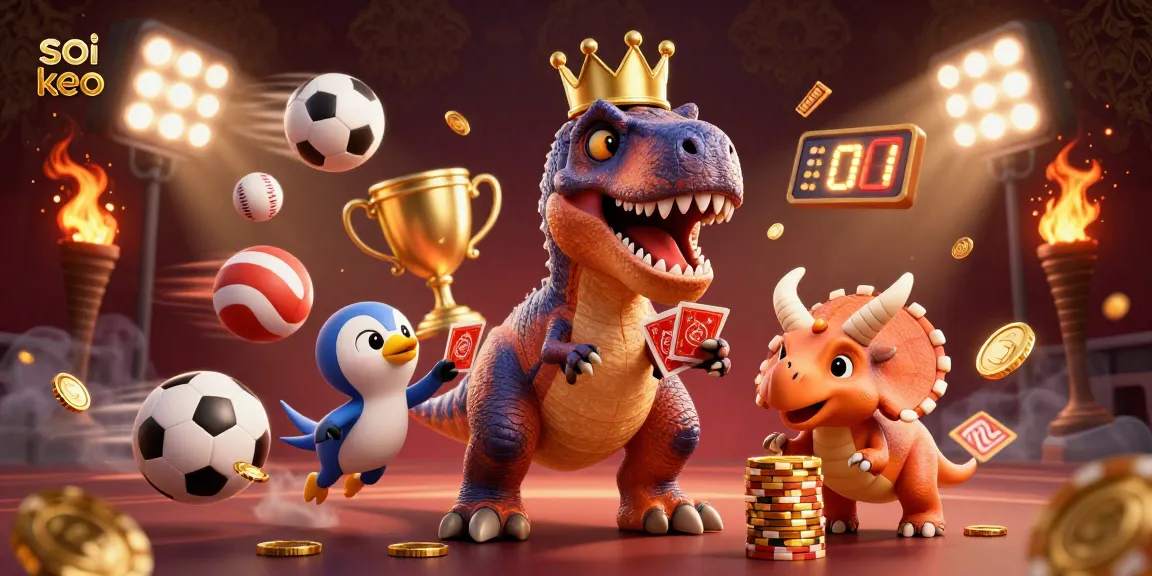 Betting strategies and insights with soi keo in an animated gaming scene featuring dynamic sports elements.
