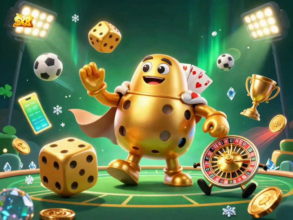 Experience winning at sx88 with vibrant 3D casino characters, dynamic sports elements, and golden tokens.