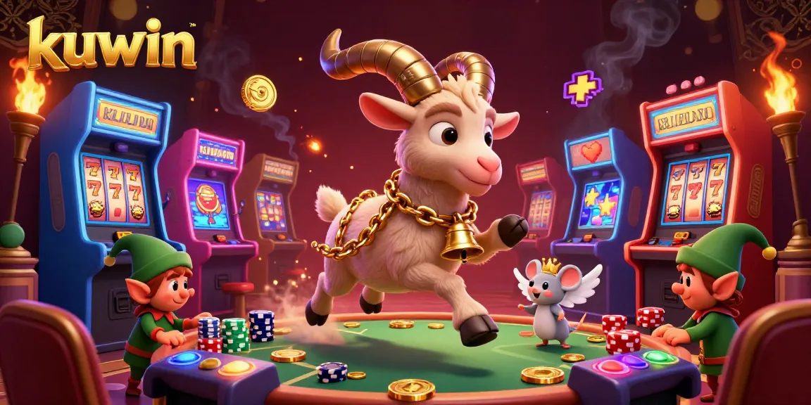 Experience the thrill of kuwin's vibrant casino scene with colorful games and mischievous characters.