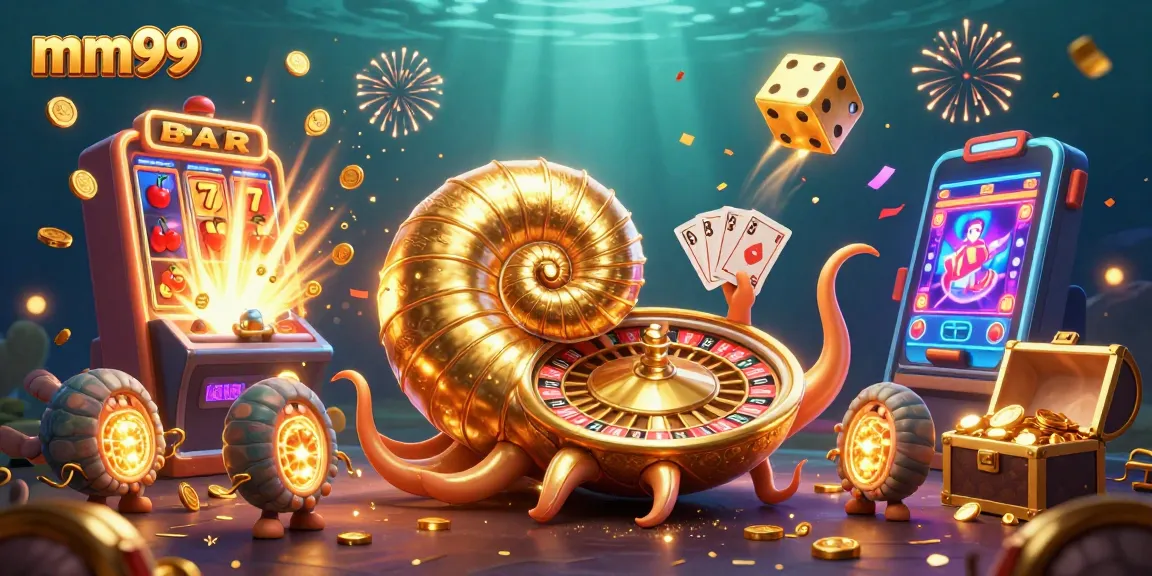 Spin the mm99 roulette wheel amidst 3D casino fun with ancient nautilus characters and jackpot explosions.