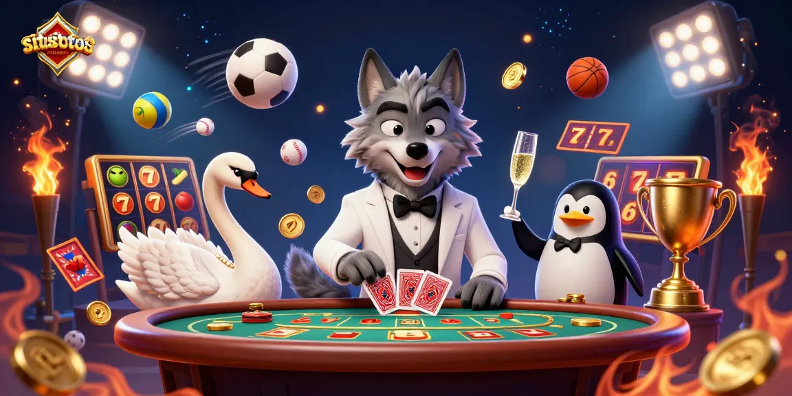 Experience thrilling gameplay at situstotoslottergacor with vibrant characters, slot reels, and casino elements.