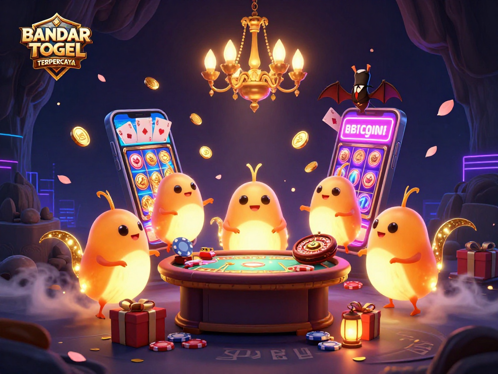 BANDAR TOGEL TERPERCAYA illuminates a vibrant cave casino with a whimsical glowworm team and thrilling gaming elements.
