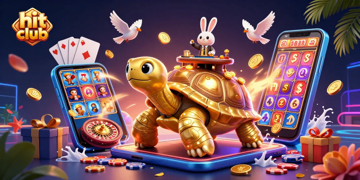 Experience the thrill of hit club gaming with golden tortoise casino and lucky rabbit dealer in action.