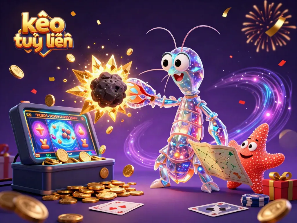 Experience thrilling kèo trực tuyến gambling with a vibrant illustration of a galactic samurai and fun casino elements.