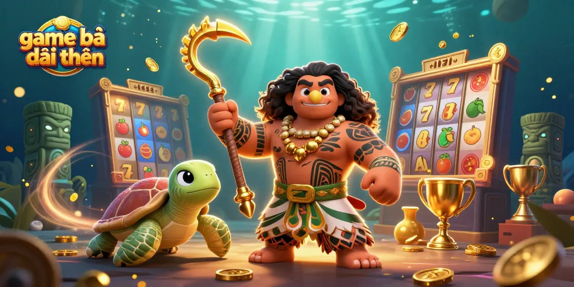 Experience game bài đổi thưởng excitement with a Maui-style hawk and turtle in a rich gaming environment.